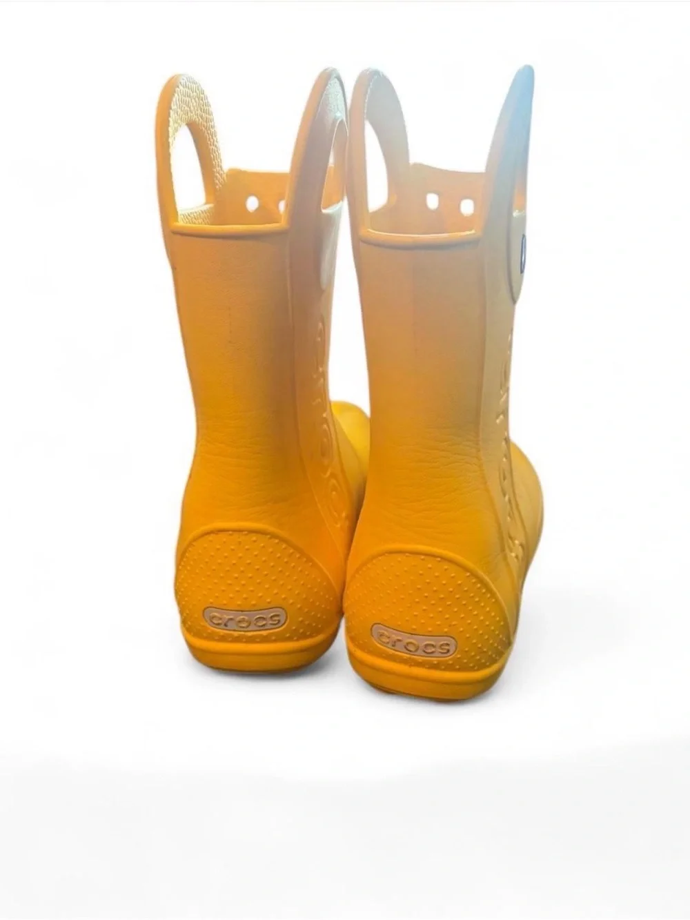 CROCS Kids' Bright Yellow Pull-On Rain Boots